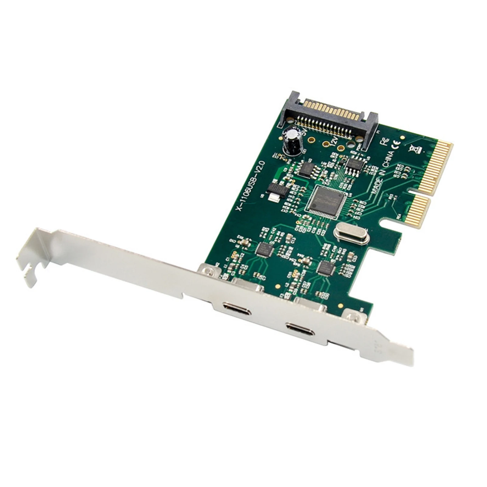 

Плата расширения PCI-E 4x Express на USB 3,1 USB-C Type C с двумя портами