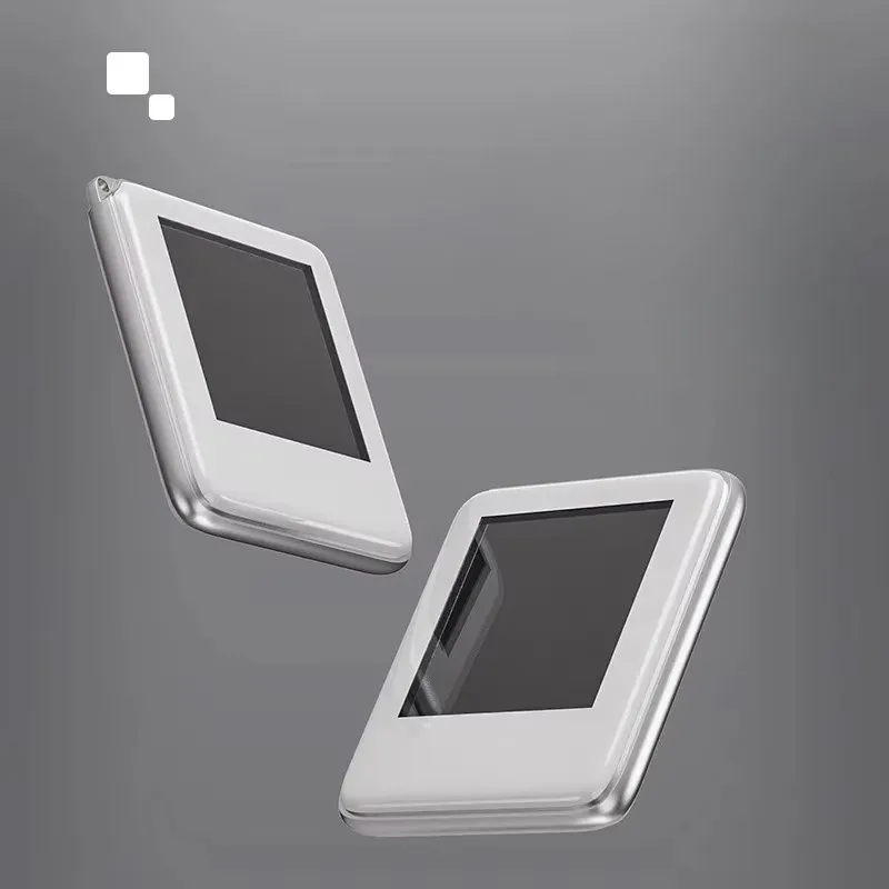 NFC Electronic Ink Screen Keychain Wireless Transmission Curved Metal Frame 1.54-inch Passive Three-color Display Screen Image