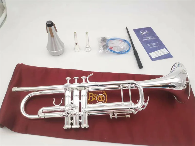 Stradivarius 37 Anniversary Silver Trumpet Pipe Flat Instrument Brass Strudents trumpet