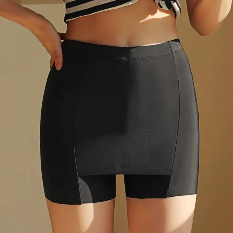 Women Double-layer Safety Short Pants Underwear Large Size Summer Thin Short Leggings for Female Girls