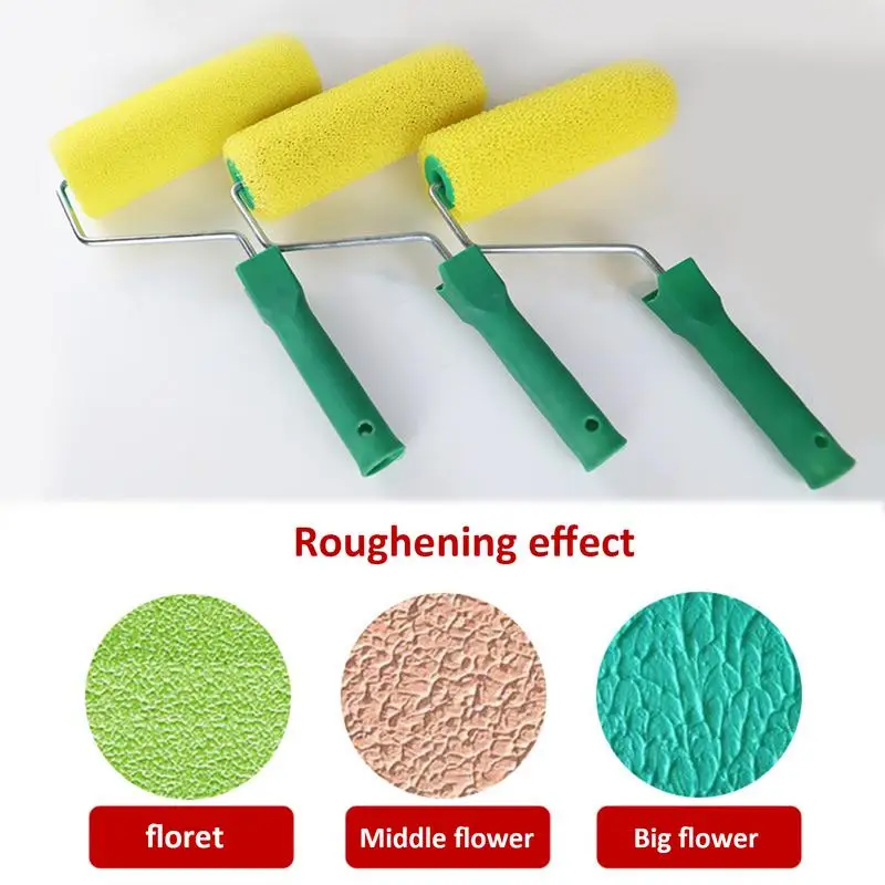 Wall Paint Roller Brush Sponge With Handle 8 Inch Roller Wall Painting Handle Tools Paint Brush Corner Painting Tool for Ceiling