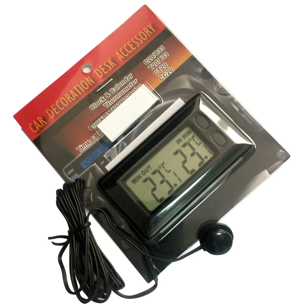 Auto Auto LCD Digital Display Indoor Outdoor Thermometer Meter Mit