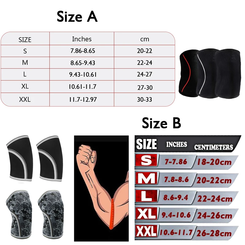 Squat Elbow Pads Weightlifting Fitness Sport Elbow Brace Support Protector 7mm Neoprene Sleeves Women Men Teens Kid 1 Pair elbow brace,elbow pads