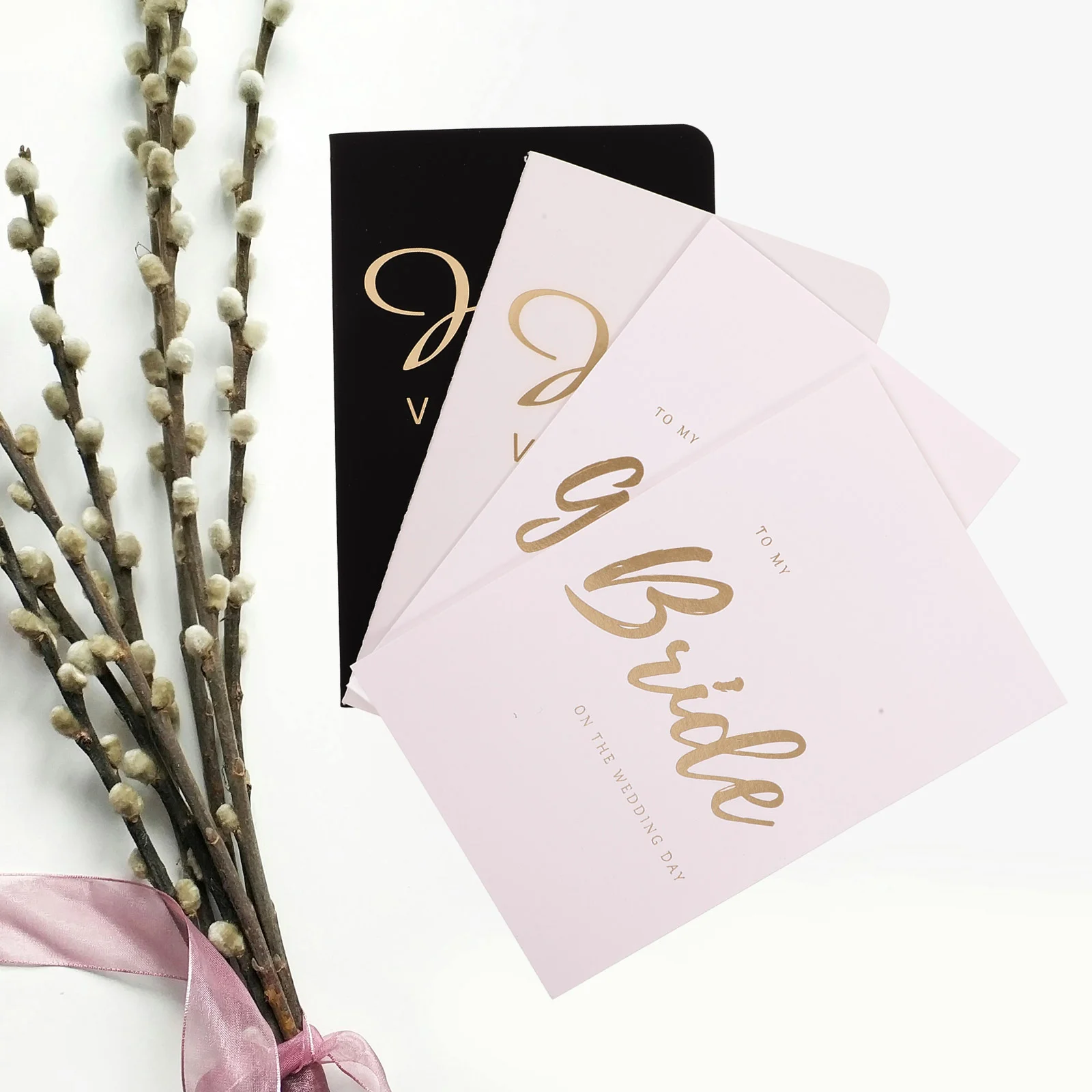 His Hers Vow Book Wedding Speech Notebook Bride Groom Books Gold Foil Lettering Vows Bridal Shower Party Favor Guest Books