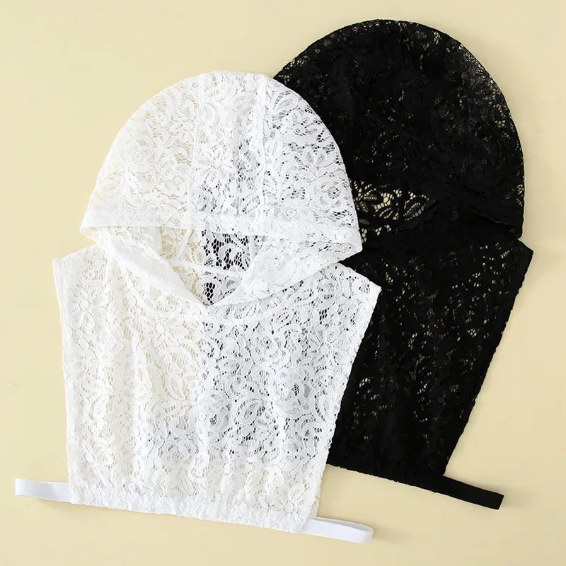 

Women Lace Floral Fake Collar Hat Decorative Half Shirt Tops Shirt Detachable Collar Hoodies Autumn Winter False Collar