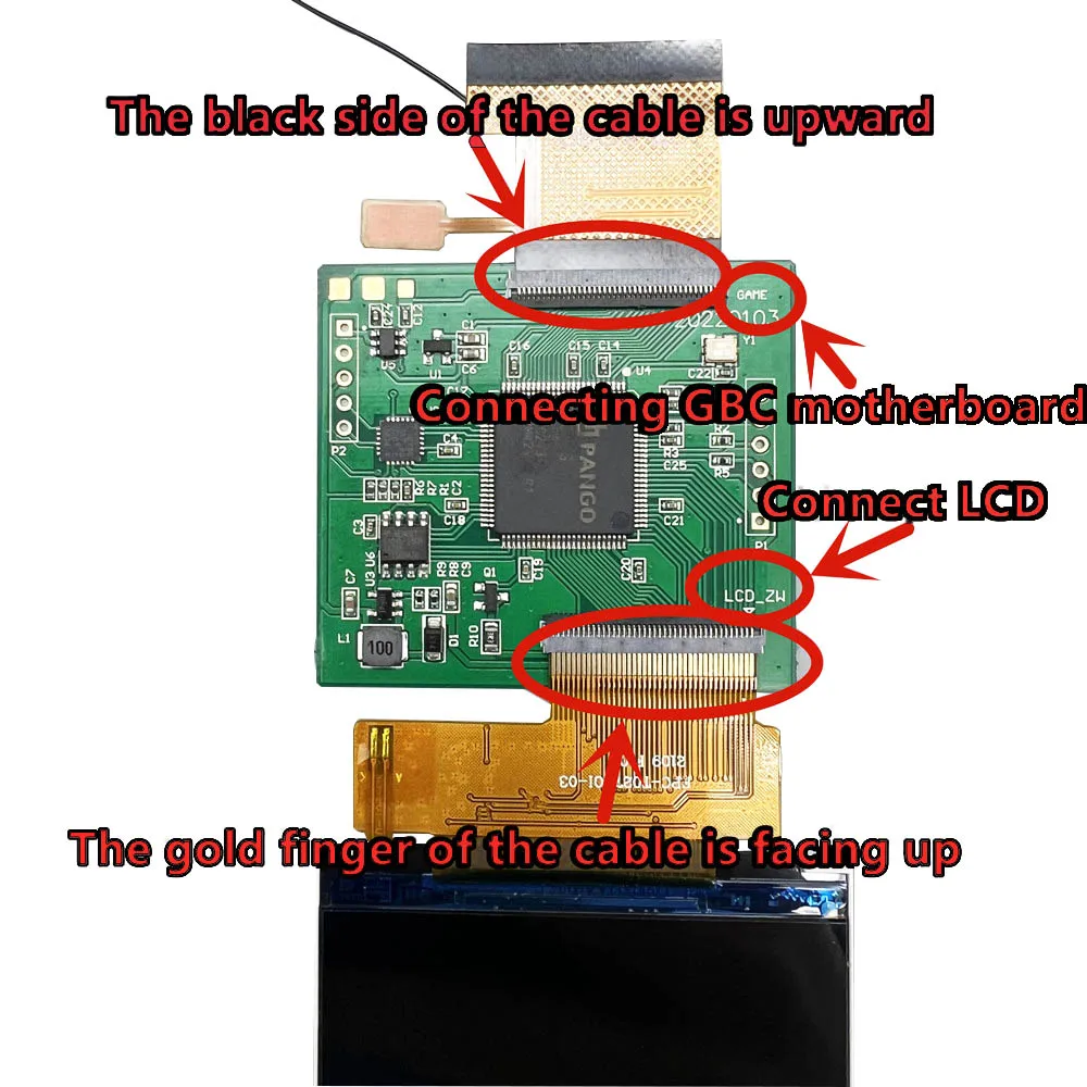 2.45 Inch Backlight Display IPS LCD Screen Kits lcd screen replacement with High Clear IPS Housing for GameBoy Color GBC with Shell Accessories Sets