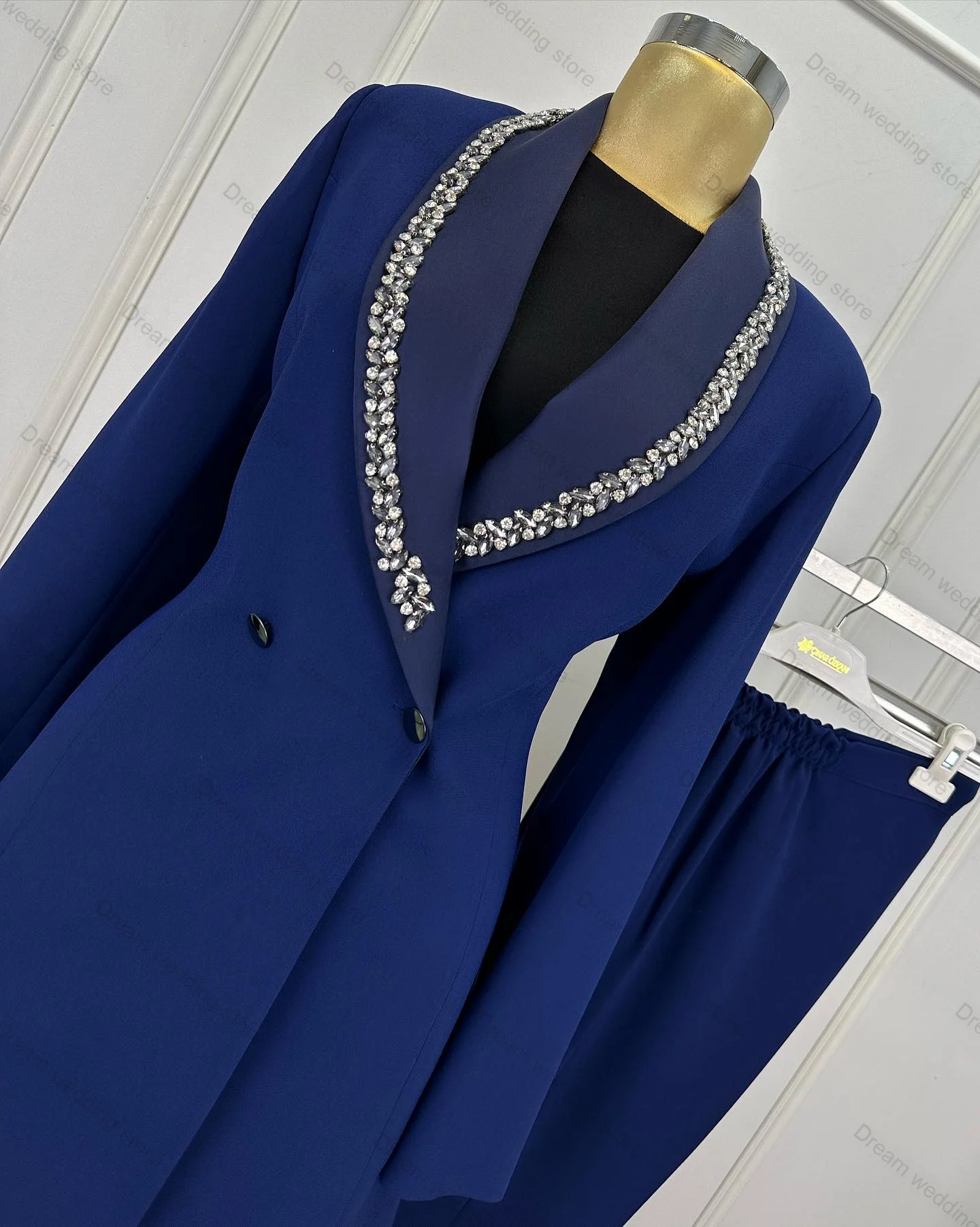 

Elegant Women Suit Pants Set 2 Piece Blazer+Straight Trousers Formal Office Lady Jacket Coat Guest Wedding Tuxedos Tailored Made