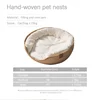 Bamboo Weaving Cat Bed Sofa House - Eco-Friendly Warm Pet Nest for Indoor Cats, Small Medium Cat Furniture Pet Sleeping Supplies 6