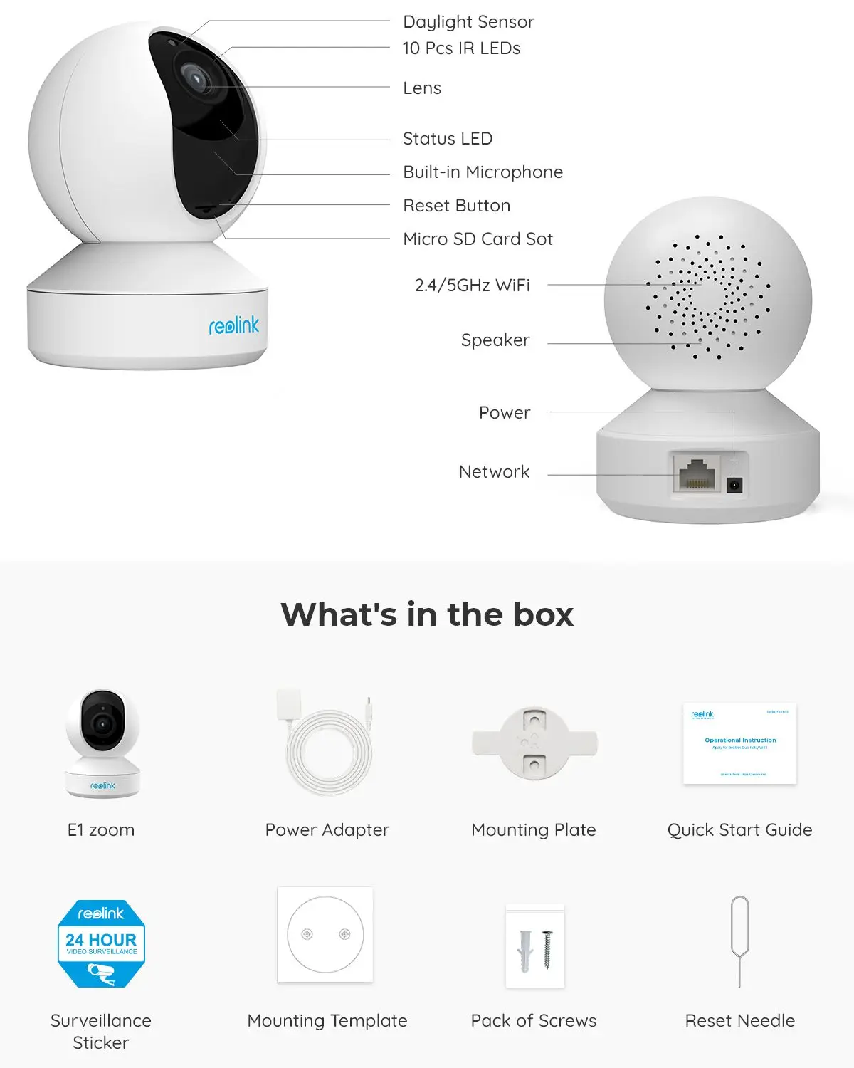 S63cd6e78d4e84820b2b99c7a8aa55739P Reolink E Series 3MP WiFi Camera 4MP Baby Monitor 5MP Pan-Tilt IP Cam Smart AI Detection 4K 8MP Home Video Surveillance Cameras