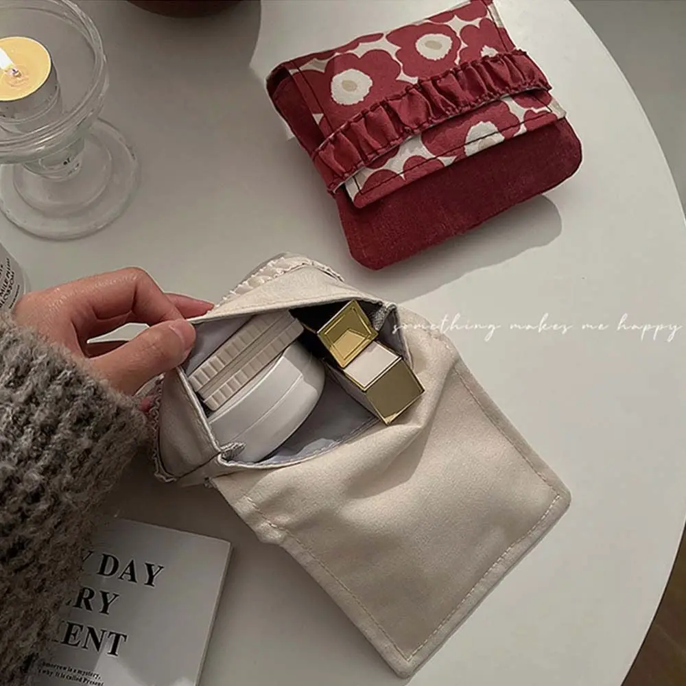 Женская вместительная мини-косметичка, медведь, конфетных цветов, сумка для хранения гигиенических салфеток, хлопчатобумажная ткань, маленькая деталь