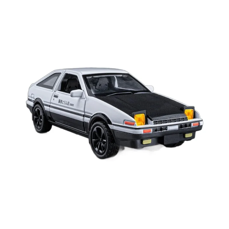 1:36 Toyota AE86 High Simulation Diecast Metal Alloy Model car Sound Light Pull Back Collection Kids Toy Gifts 5