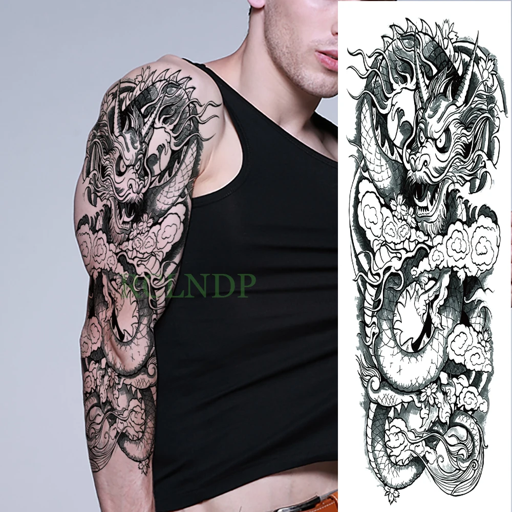 Tatouage Dragon Enroulé Autour Du Bras Autocollant De Tatouage Temporaire, Imperméable, Style Dragon Chinois, Bras  Complet, Faux Tatouage Flash, Grande Taille, Pour Hommes Et Femmes -  Temporaire Tatouages - AliExpress