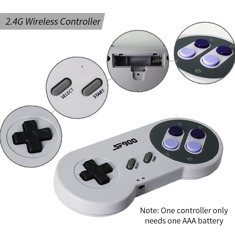 SF900 Retro Game Console with 4700 Games Gamepad Wireless