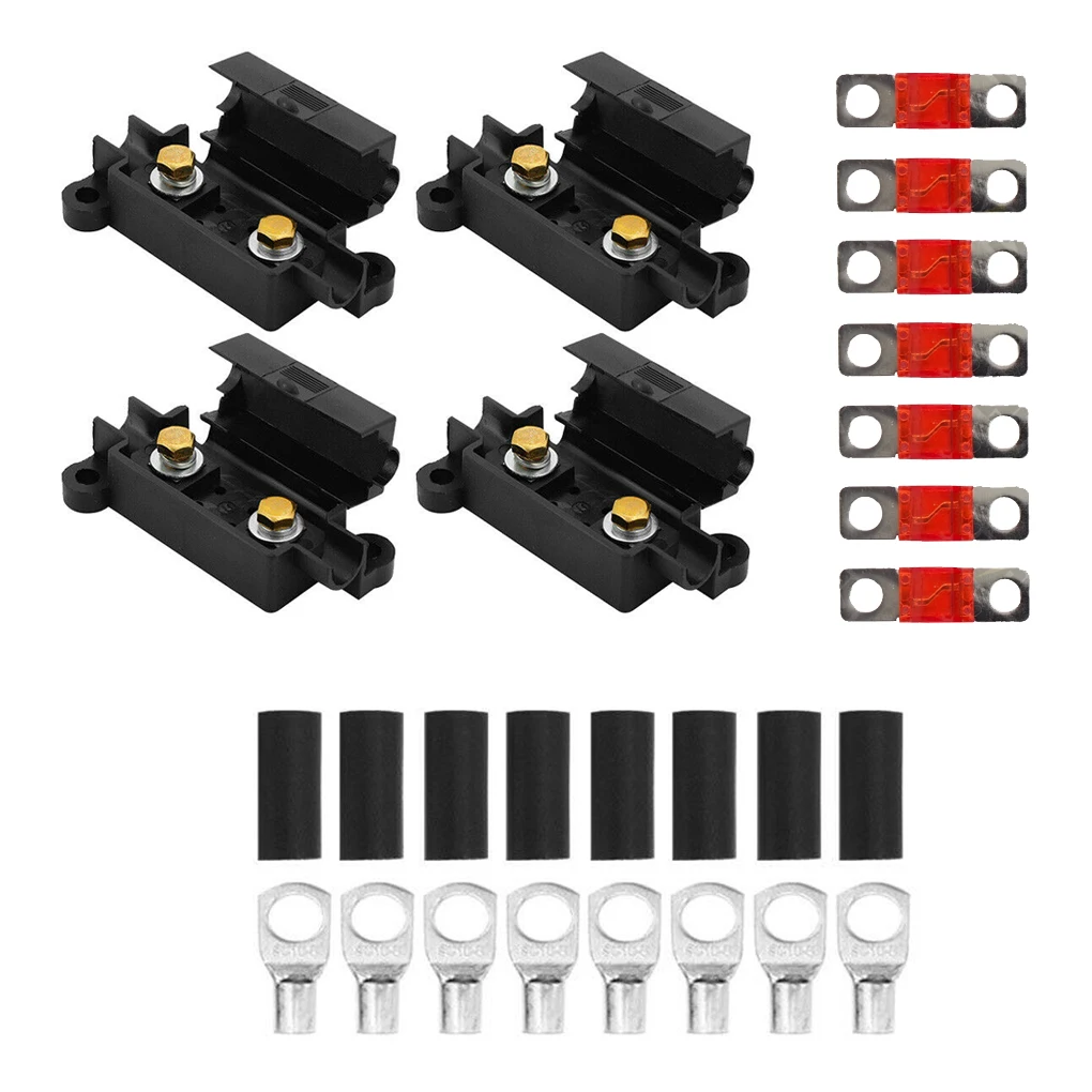 

Pack of 4 Car 1-in-1-out 12/24V Fuse Block Vehicle Fuses Holder Box