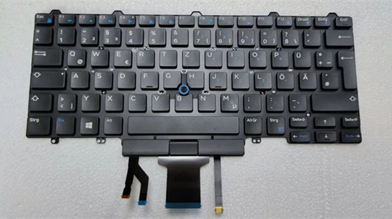 Teclado Retroiluminado Alemão para Dell Latitude E5450 E5470 E7450 E7470 7490 5480 5488 7480 7480 7490 Novo