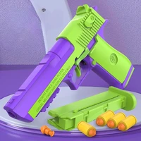 New Selling Carrot Gun 1911 Hand Grab toys Air-Hung Colt Model Decompression  Continuous Throwing Shell Children Toy 1