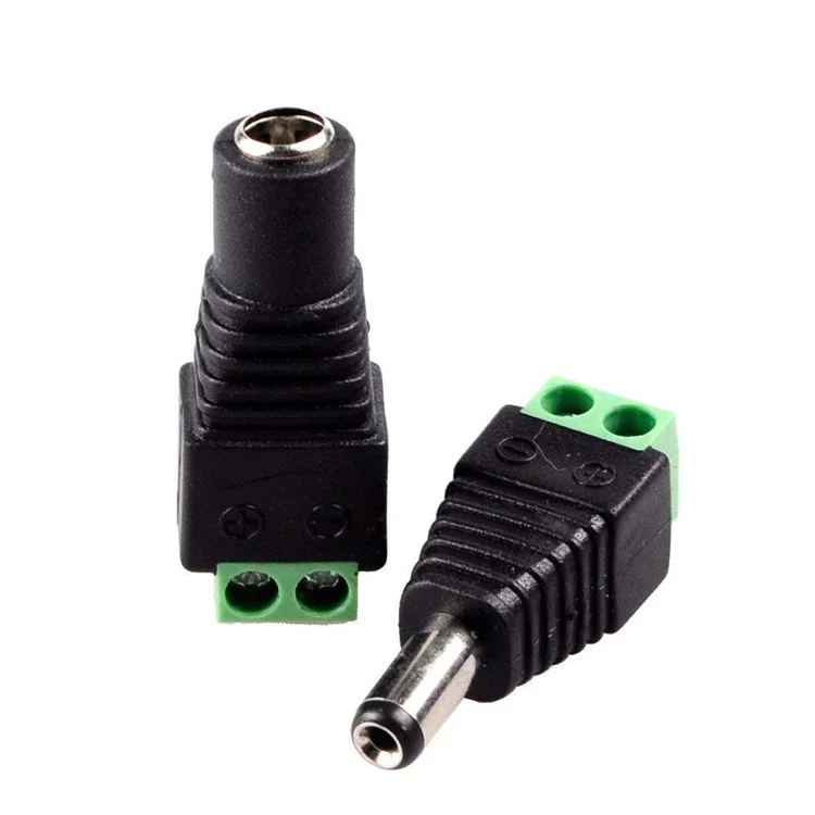 DC Power Male and Female Plug Jack Adapter Connector Plug Welding Free Monitoring Camera Power Plug 12v Male and Female Terminal