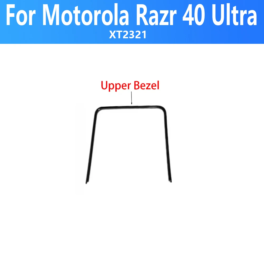 Motorola Razr 40 ultra xt2321 Razr 50/50 Ultra 용 버클 중간 고무 패드가있는 브래킷 LCD 프레임 베젤 스크린 스탠드