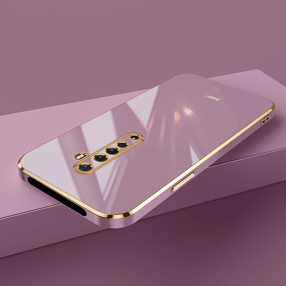 Luxury Square Plating ShockProof Silicone Back Cover