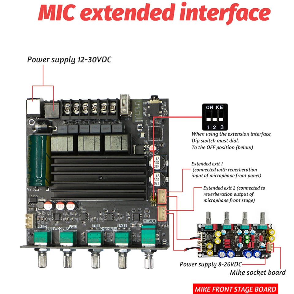 ZK-ST21 Bluetooth-Compatible Digital Power Subwoofer Amplifier 2.1