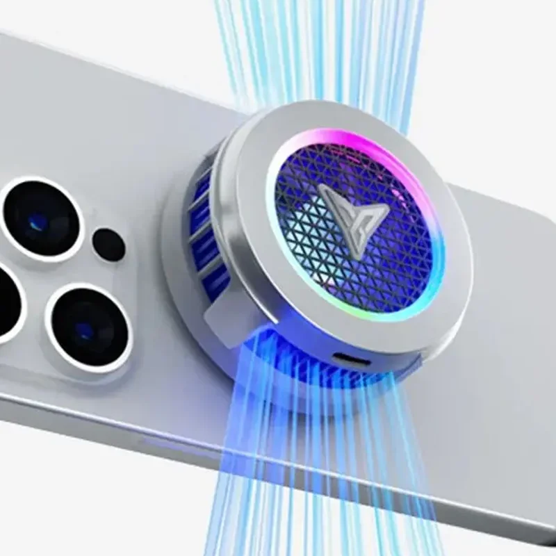 Cellphone Cooler Flydigi B7X Frequency Conversion Super Heat Dissipation Magnetic Radiator RGB For Iphone Ipad Android