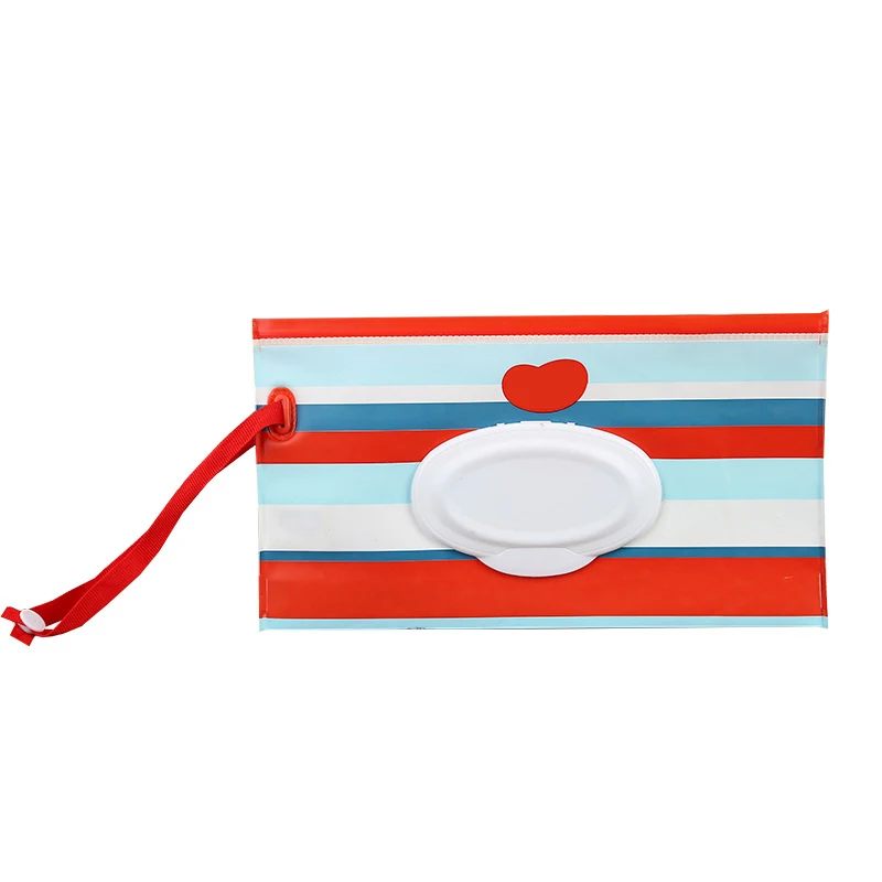 Borsa per salviette umidificate in EVA, custodia portatile per salviette per neonati, con coperchio ribaltabile e cinturino a scatto, ricaricabile, utilissima scatola porta fazzoletti, accessori per passeggino - immagine 4