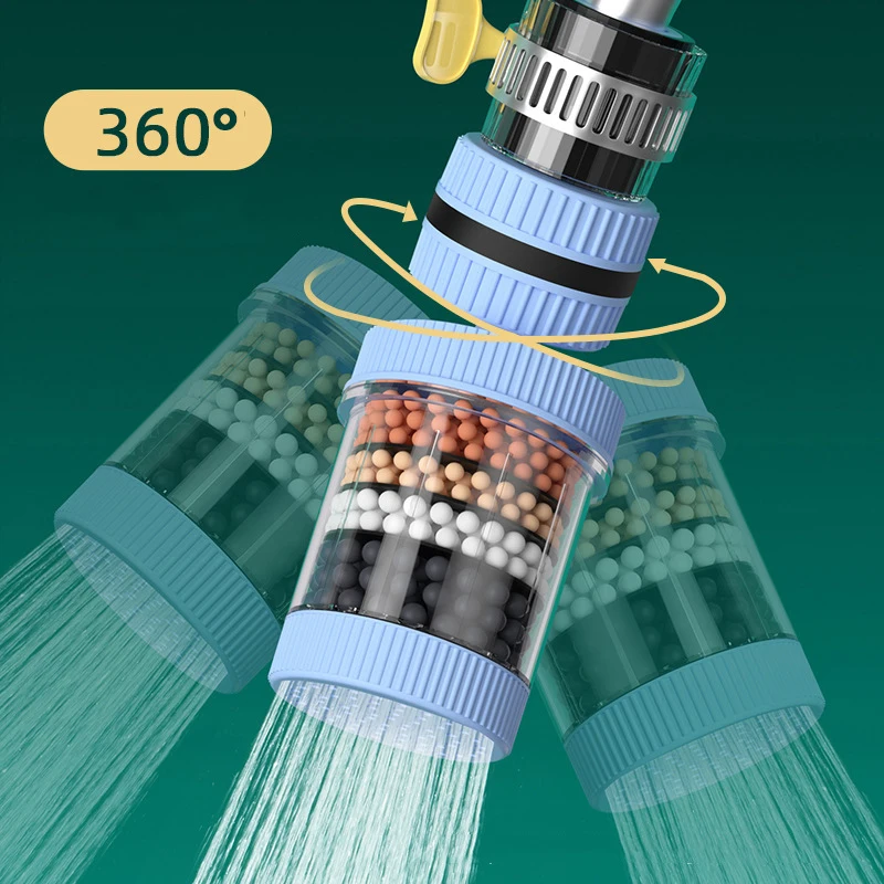 360°Rotating Faucet Extender Shower Kitchen Faucet Booster Water Filter Tap Head Nozzle Activated Carbon Water Purifier