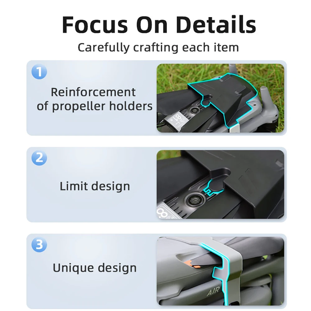 Hélices et Supports pour Drone DJI - Lot de 5 Pièces