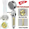 New High Pressure Shower Head Twin Turbocharged Shower Head Handheld Turbo Fan Propeller Shower One-key Stop Massage Showerhead 1