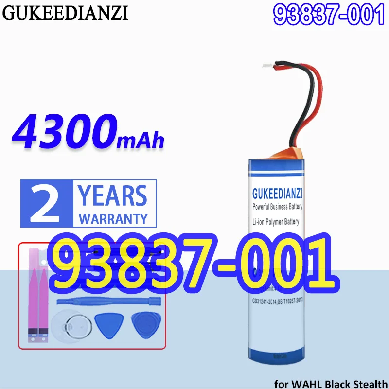 Gukeedianzi Batteria 93837001 4300Mah Per Wahl Black Stealth Chrome Cordless Magic Clip Senior Sterling 4 Super Taper