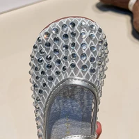 Sandales d'été pour enfants, nouvelles sandales à fond souple pour filles, chaussures de plage décontractées à paillettes, antidérapantes, maille respirante 4