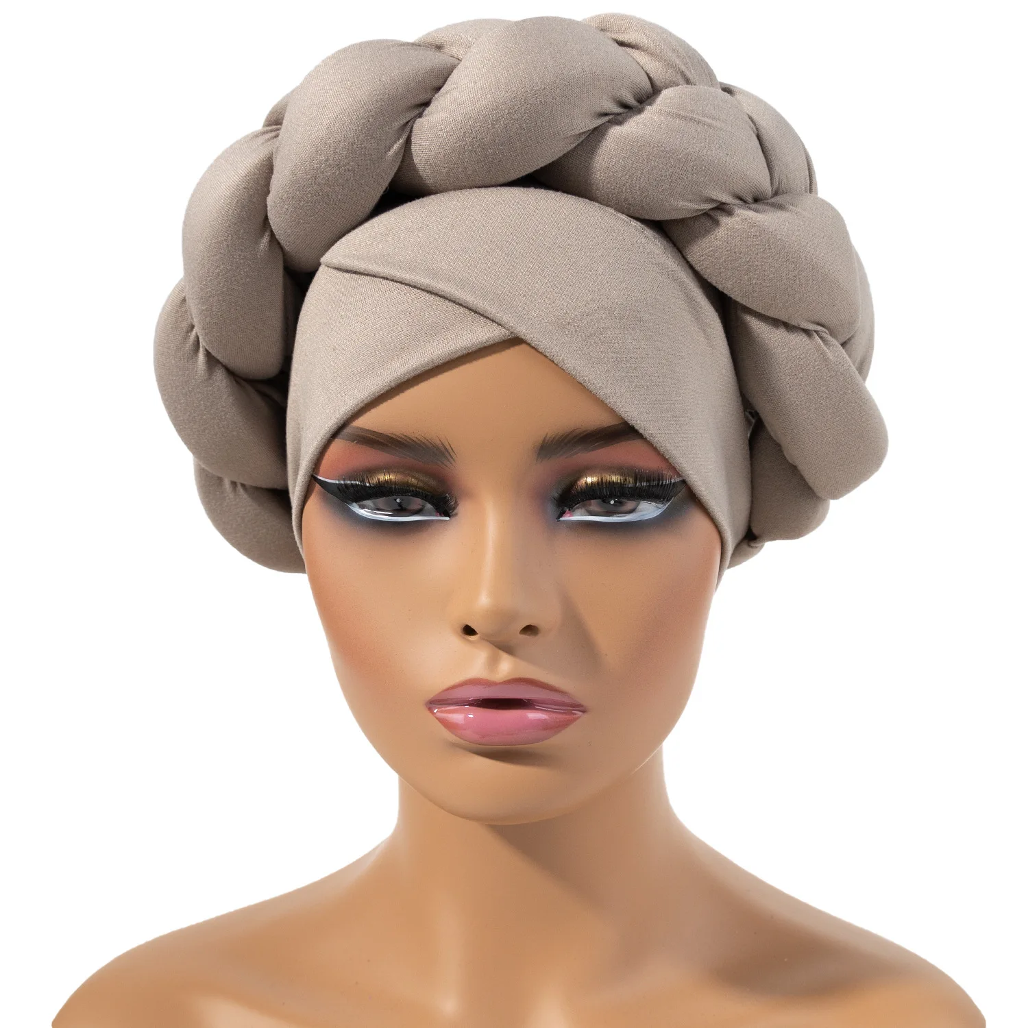 Braided twisted headscarf, solid color headscarf, fashionable headscarf, women's headscarf, brimless urinal cap, chemotherapy ca 4