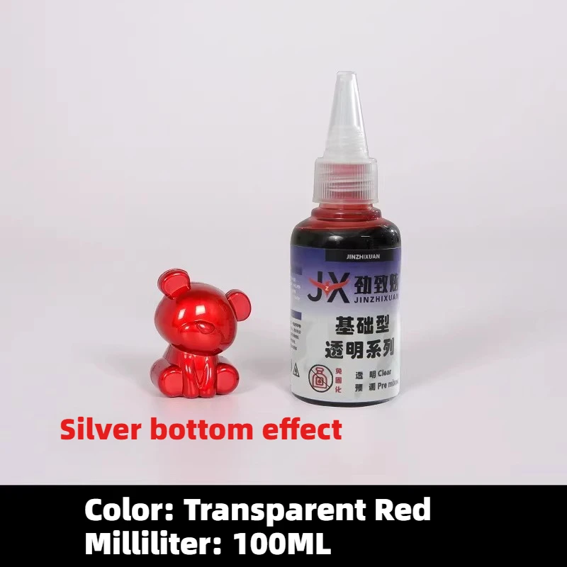 100ml 기본형/투명 컬러 시리즈/희석 없이 미리 혼합된 페인트/DIY 핸드메이드 모델 페인트/거울 투명 스프레이 페인팅
