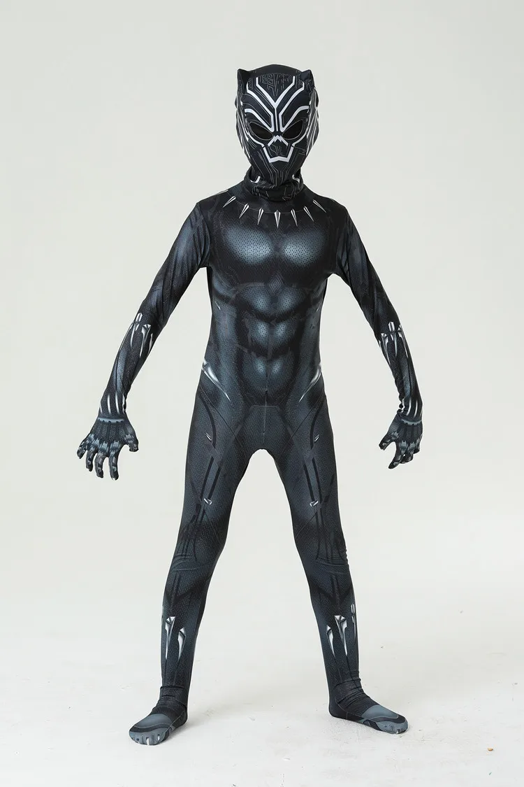 Cosplay Jumpsuit Superhero Cosplay Costume Anime Superhero Black Panther Men Adult Jumpsuits