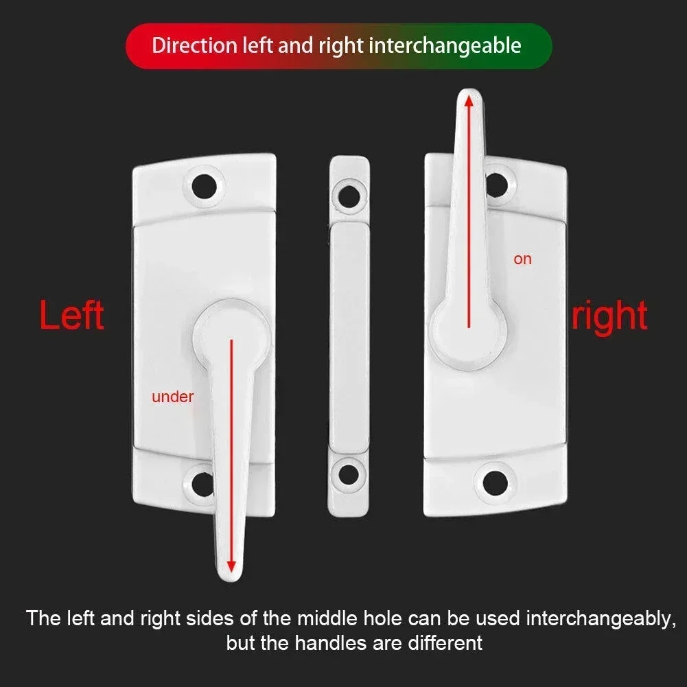 1PC Zinc Alloy Sash Lock 60x25mm Sliding Casement Sash Vertical