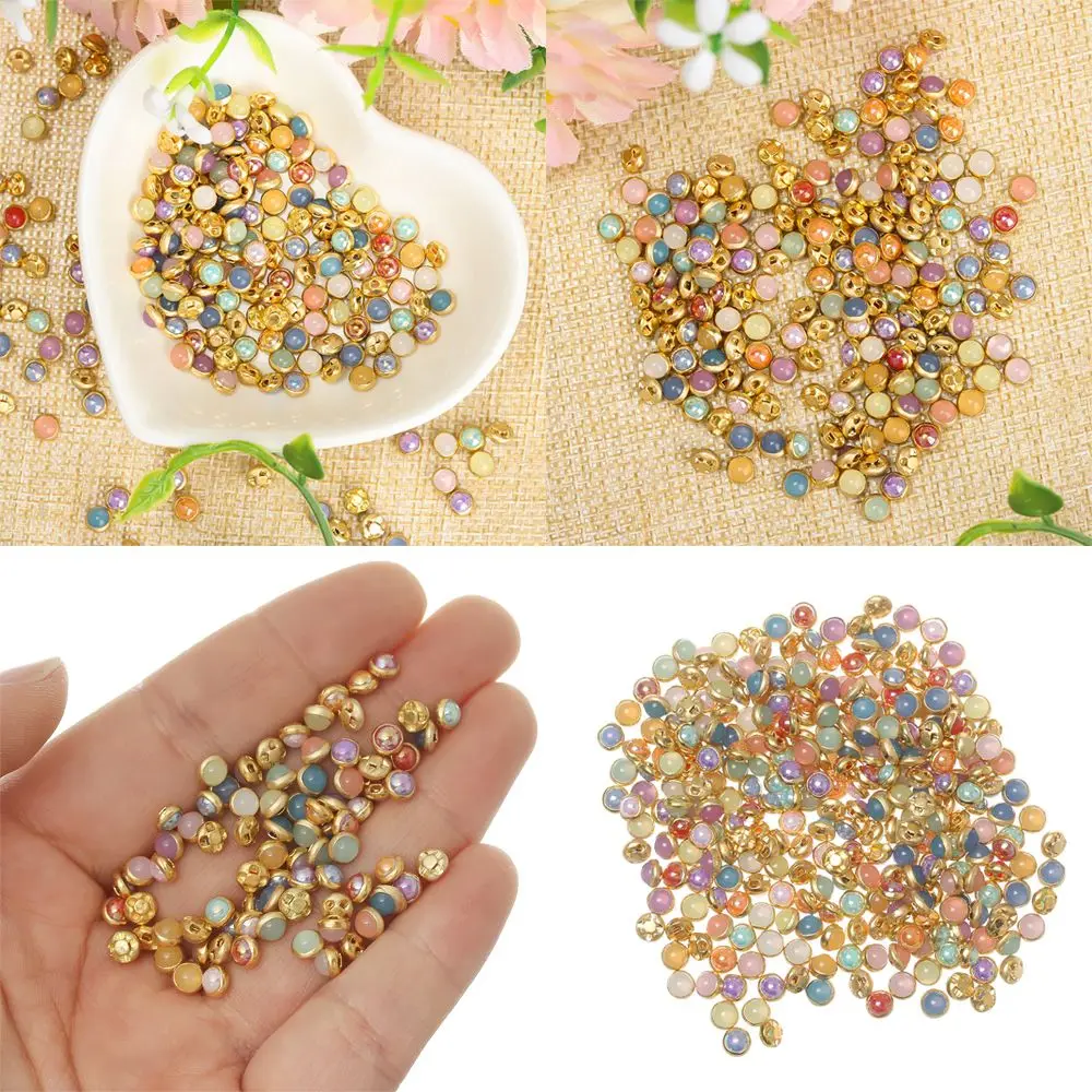 20/40 Pcs 4mm Mini Doll Buttons Ultra-small Pearl Buckle Belt Buckle Doll Shoes Buckle DIY Doll Clothing Buckles Accessories