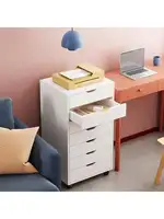 DEVAISE 7-Drawer Chest Wood Storage Dresser File Cabinet with Wheels White 2