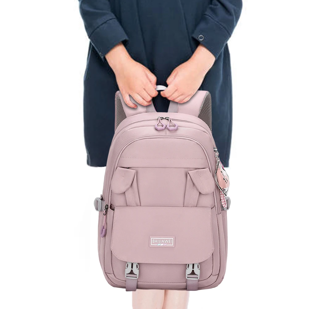 배낭 귀여운 토끼 귀 학교 가방, 십대 소녀용 대용량