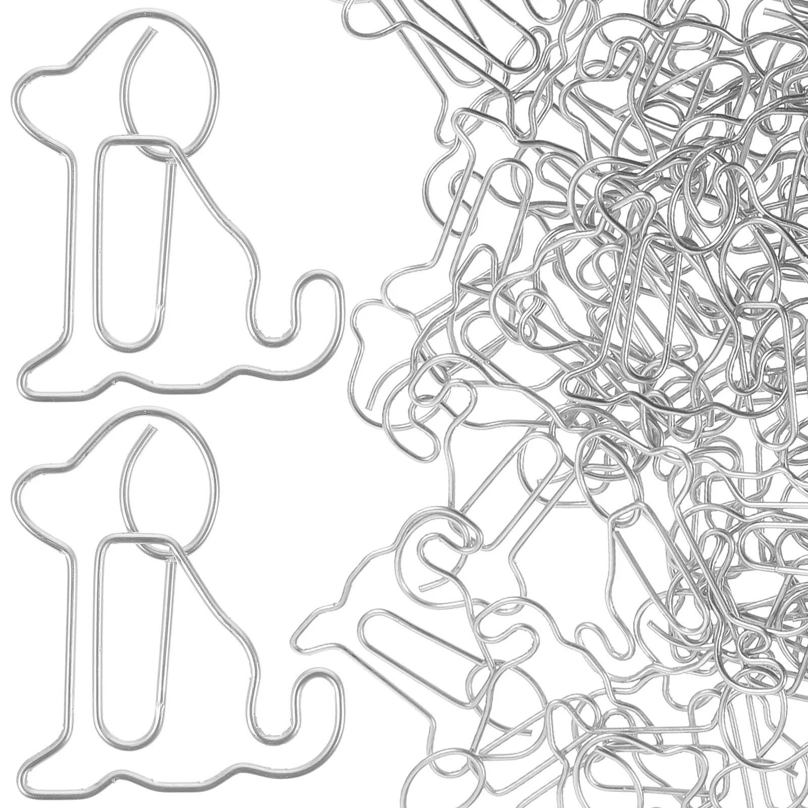 50Pcs 크리 에이 티브 종이 클립 사무실 문서 파일 서류 용 귀여운 금속 클립 연구 달력 용 작은 장식 종이 클립