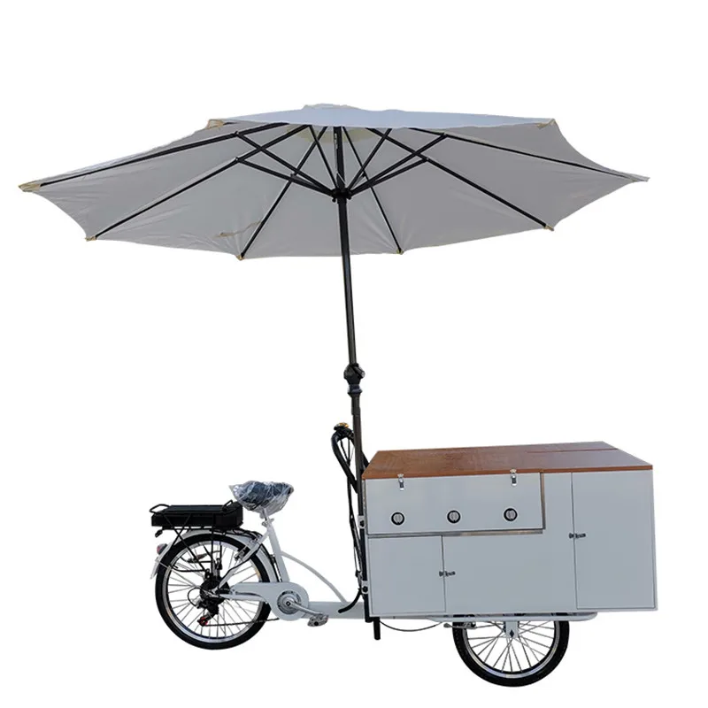 

Cheap Pancake Snack Vending Cart with Oven Electric Cargo Bike Bicycle Pedal Assist City Fast Food Bike Tricycle