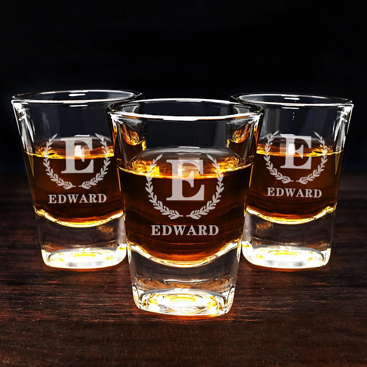Whiskey Glass Personalized Monogram Rocks Glass for Groomsmen Proposal Father's Gift