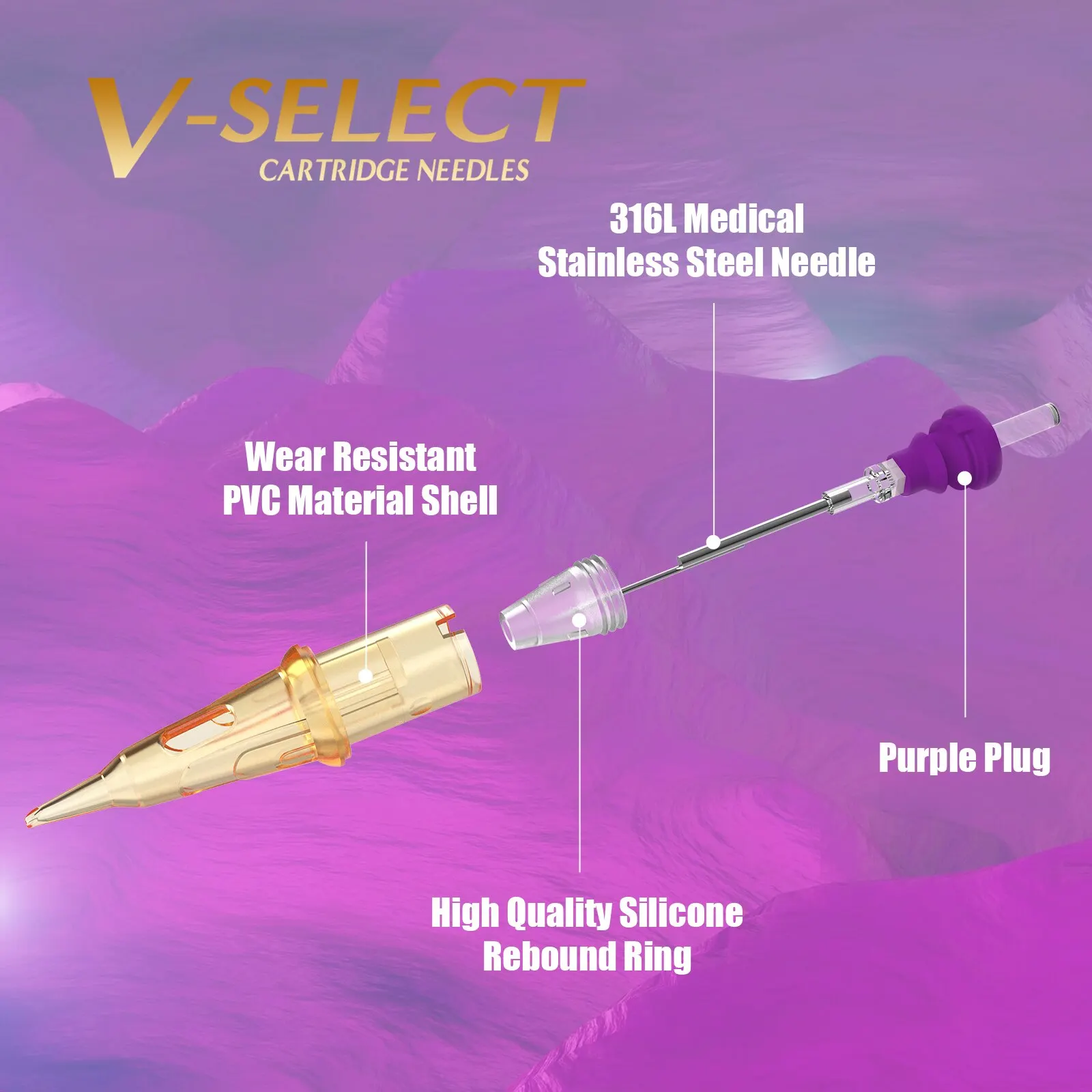 Tattoo Cartridge Needles 20pcs EZ Cartridge Tattoo Needles SMP V Select Permanent Make-Up 1RL Eyelinver Lips Eyebrows for Cartridge Tattoo Machine Pen