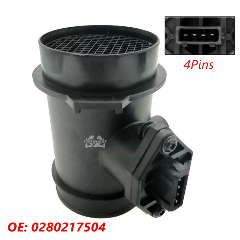 0280217504 Mass Air Flow Meter MAF Sensor For Volkswagen Golf Jetta VR6 Passat GLS GLX 021906462 021 906 462 0 280 217 504