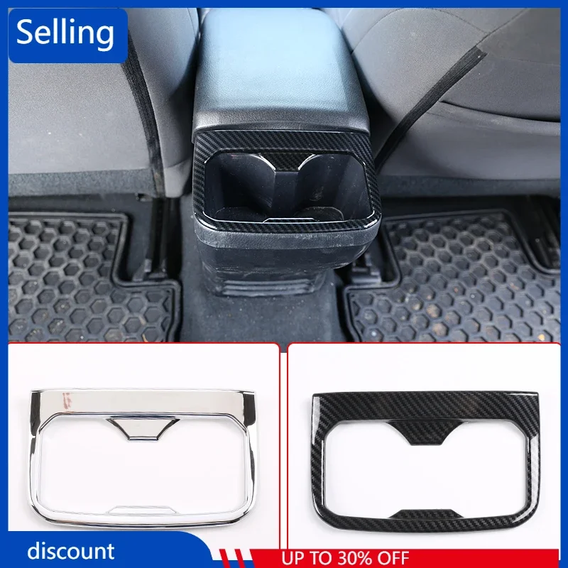 

Подлокотник для автомобиля, держатель для стакана заднего сиденья, панель, наклейка с отделкой из АБС-углеволокна для Toyota Tacoma 2016-2020, аксессуары для интерьера