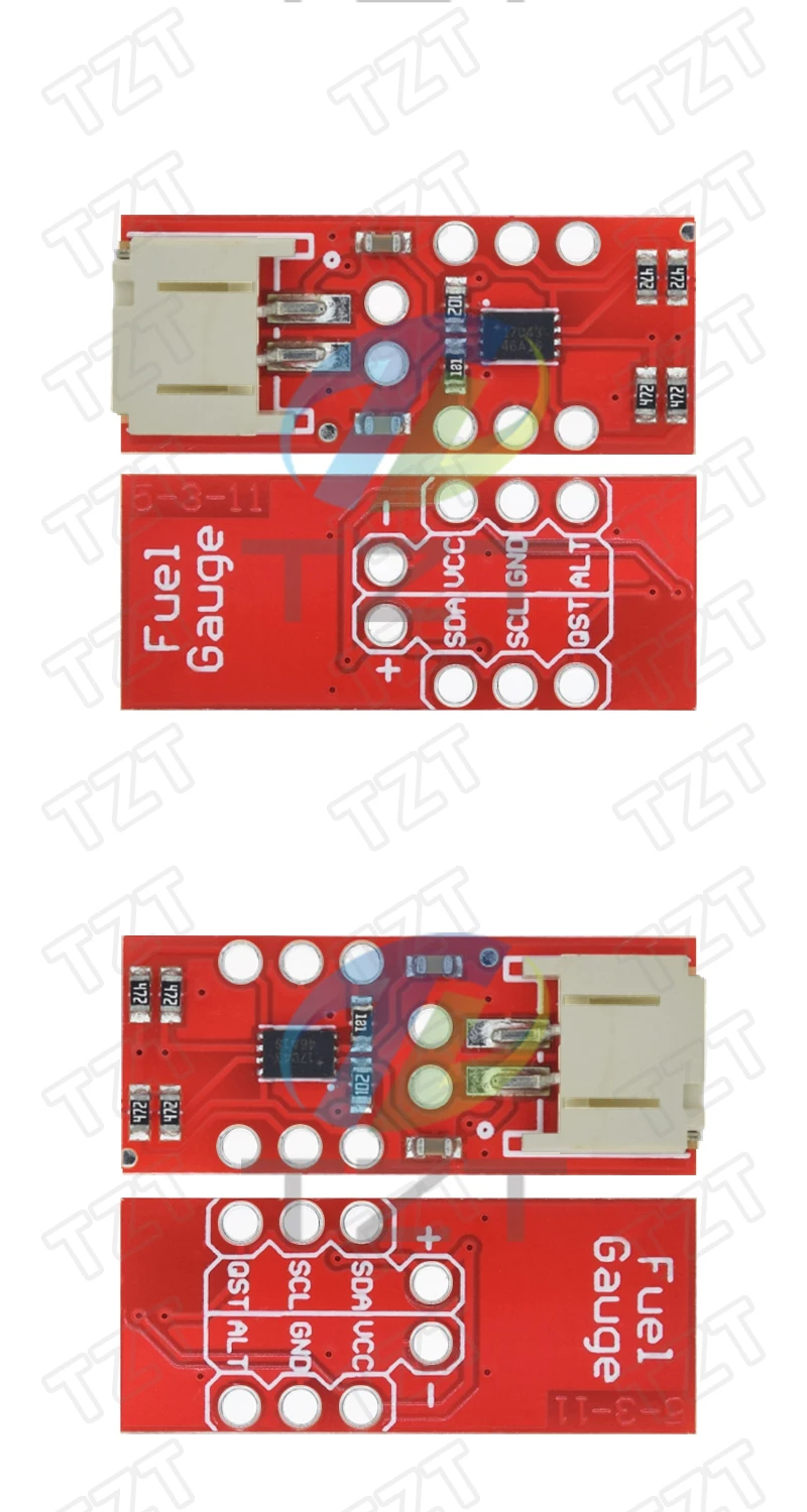 TZT 1/2PCS LiPo-Kraftstoffanzeige Lithium-Batterie-Erkennungsmodul A/D-Konvertierung IIC MAX17043 – Detail 2
