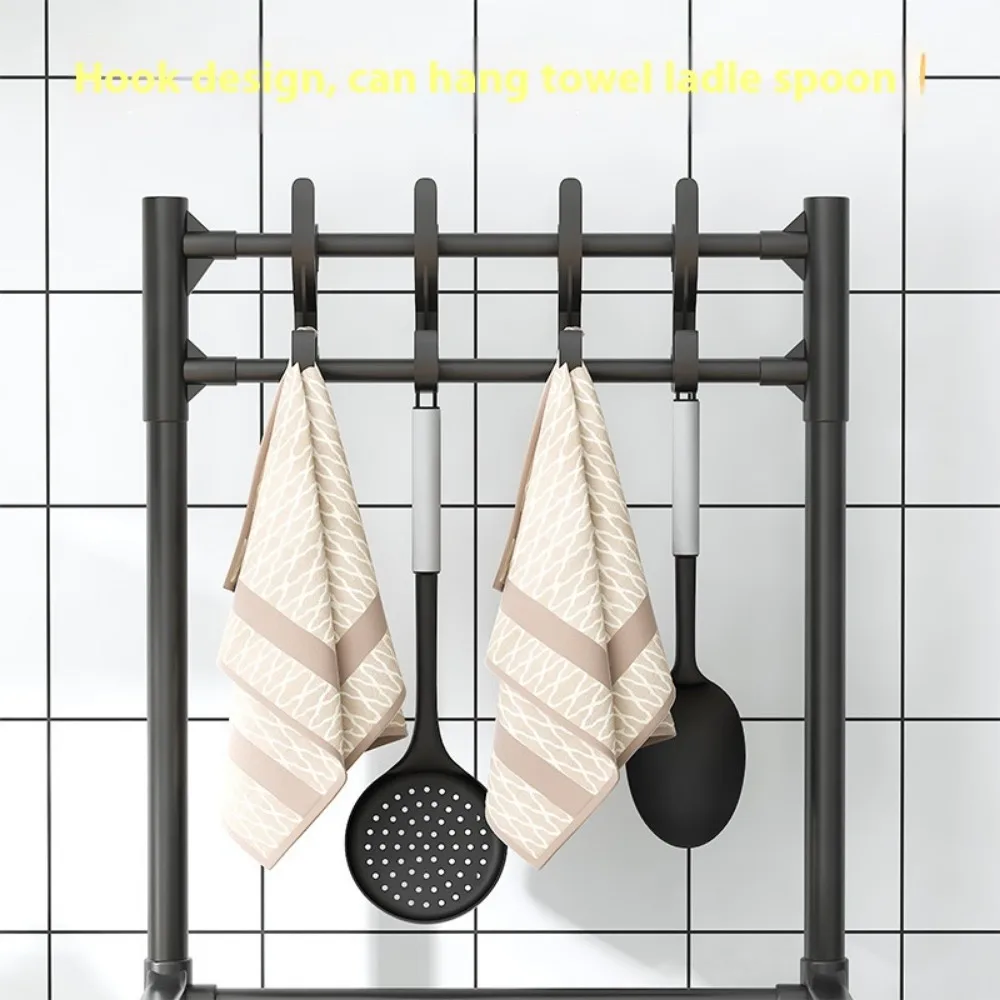 4/5-Tier Kitchen Storage Rack Save Space Floor Stand Multi-layer Household Microwave Stove Rack Multi-layer Household Use