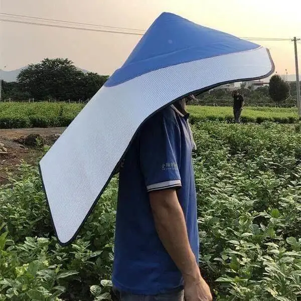 야외 낚시 모자, 자외선 차단 알루미늄 필름 단열 일체형 모자, 방수 방우, 차 따기, 농장 작업용