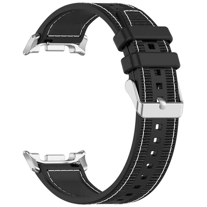 Silicone Nylon Composite Woven Watch Strap