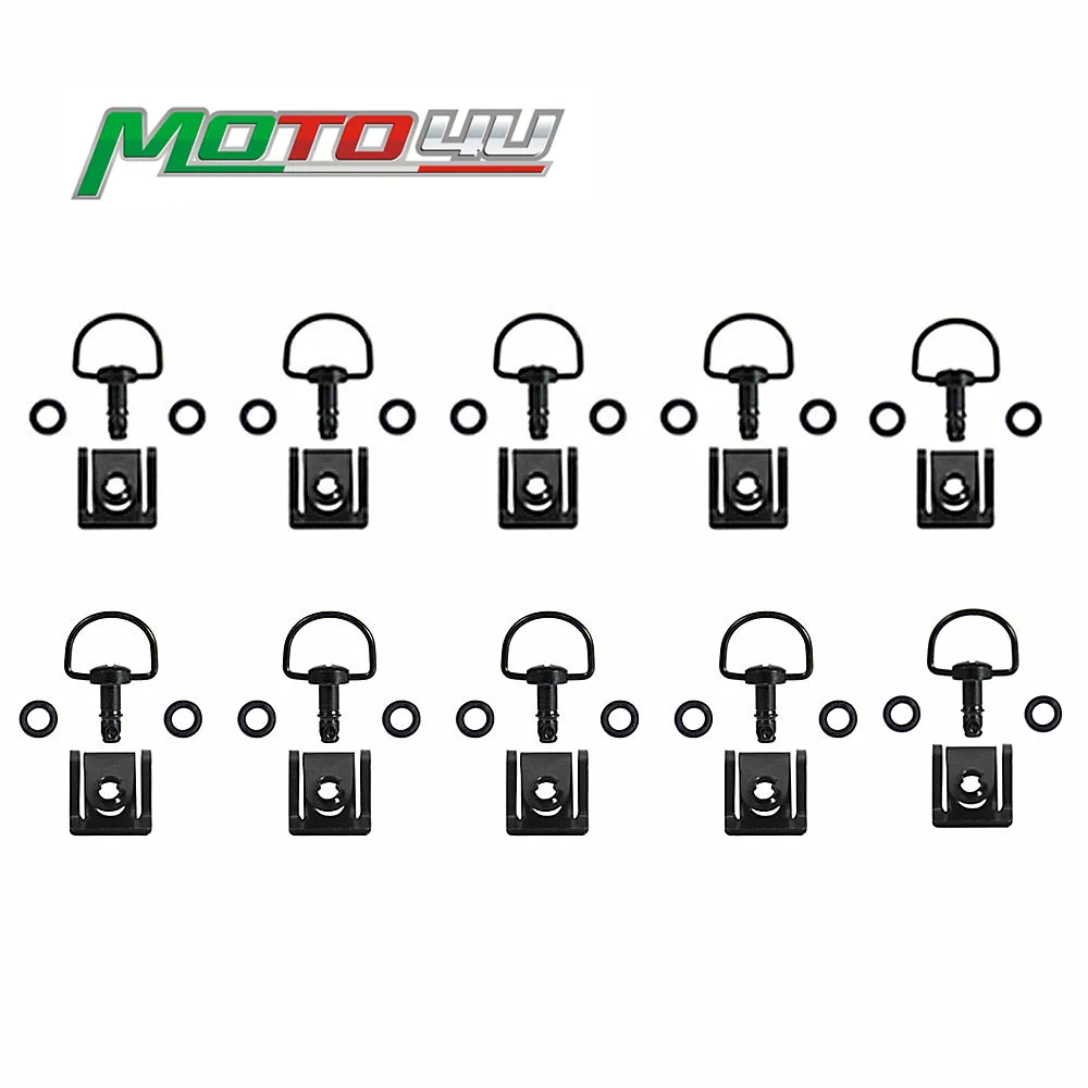 Motorcycle Accessories 17MM Universal Race Fairing Fasteners Quick Release D-RING 1/4 Turn Motorcycle Racing Bolts Screws For Yamaha For BMW