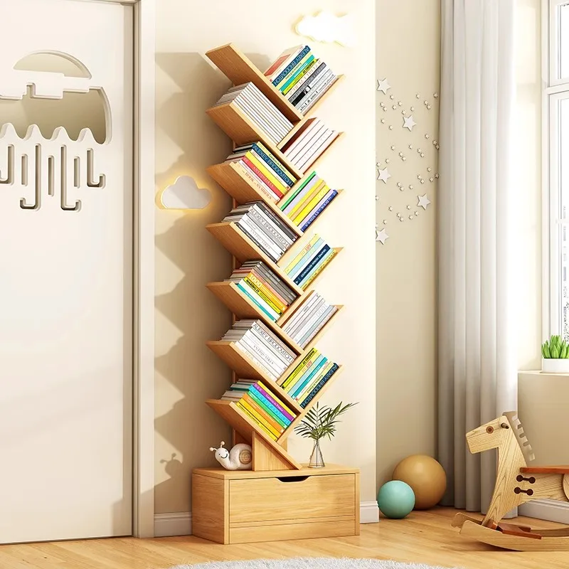 Small Layered Book Rack Customize Simple small bookshelf rack floor bedroom cabinet living room ...
